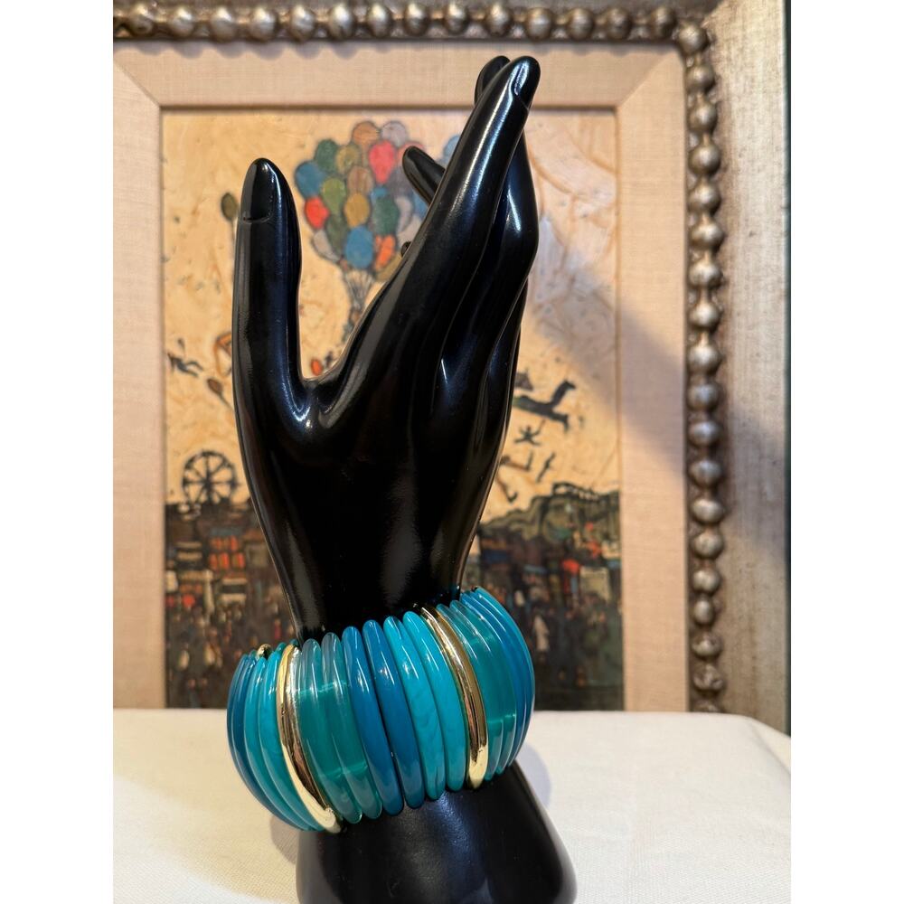 Turquoise Bangle Bracelet | Bold Statement Stack
